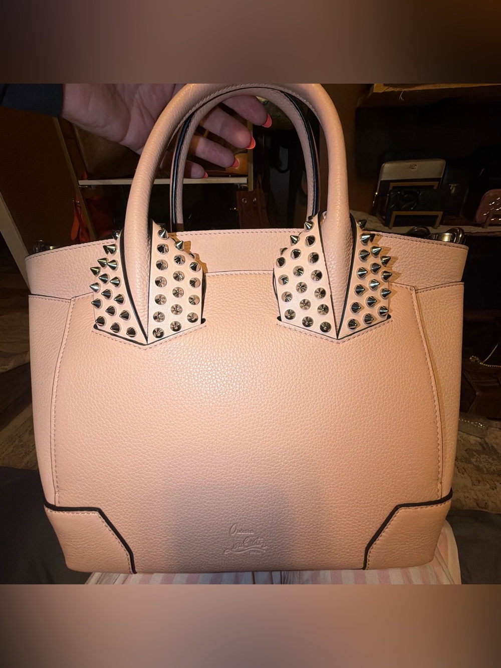 Christian Louboutin Eloise Leather
Spike Tote Bag